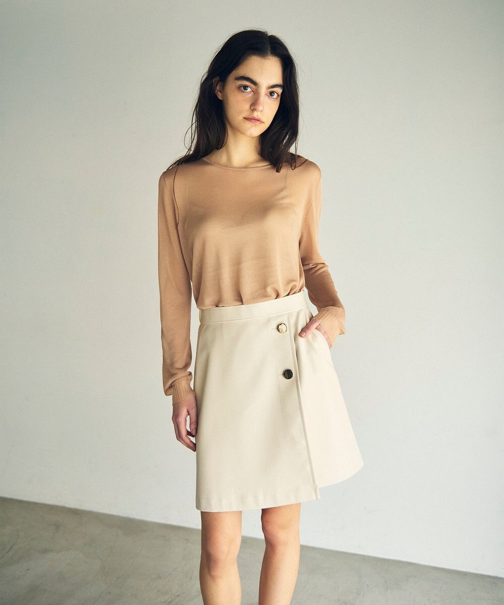 GRACE CONTINENTAL フェイクレザーミニスカート 