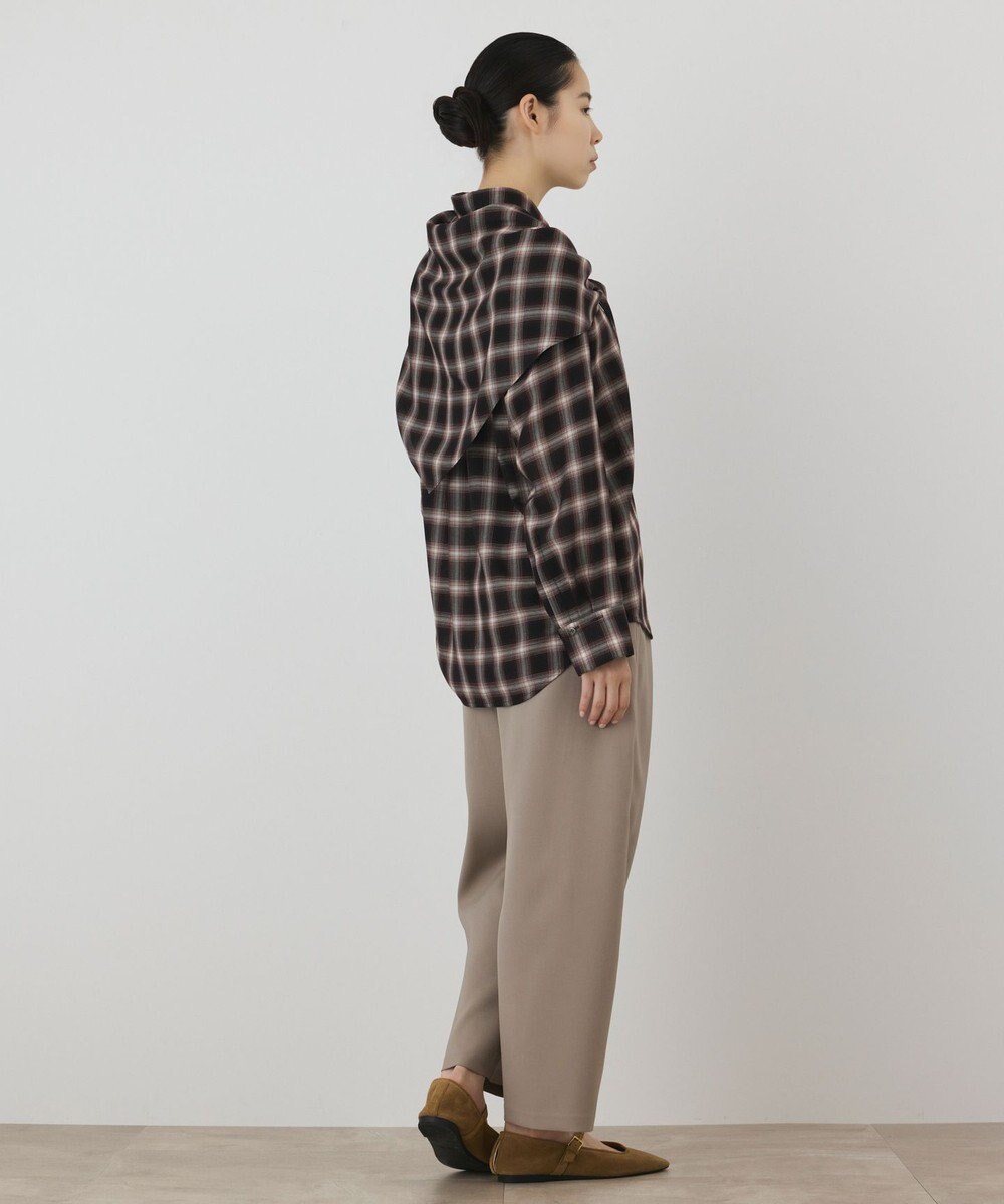 GRACE CONTINENTAL ストール付チェックシャツ 