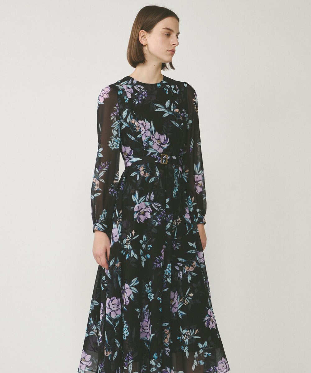 GRACE CONTINENTAL フラワーレイヤーワンピース