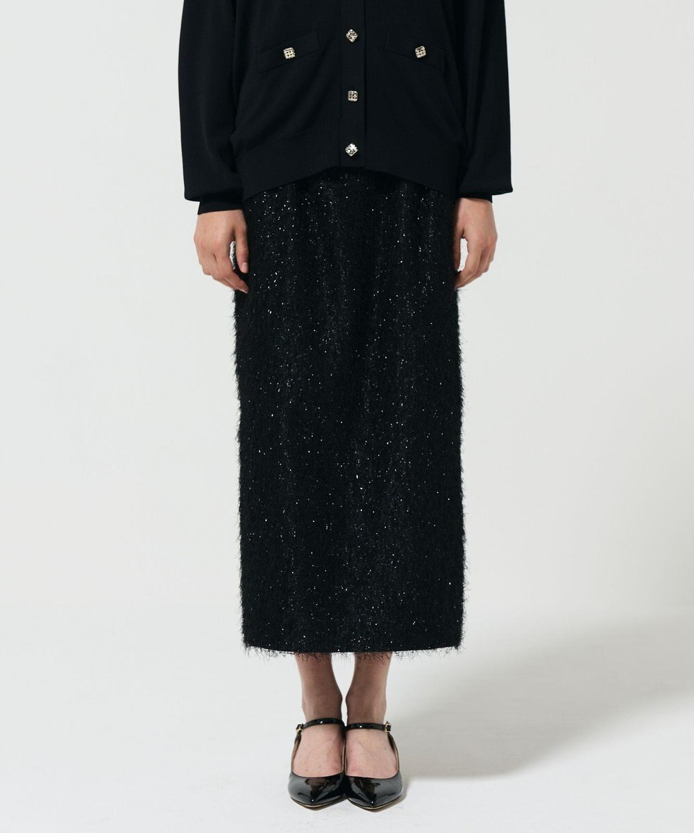 GRACE CONTINENTAL フリンジジャガードタイトスカート 