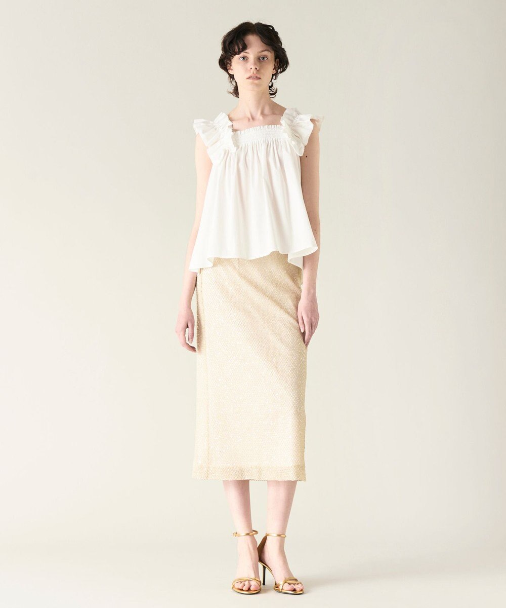 GRACE CONTINENTAL ショルダーフリルトップ