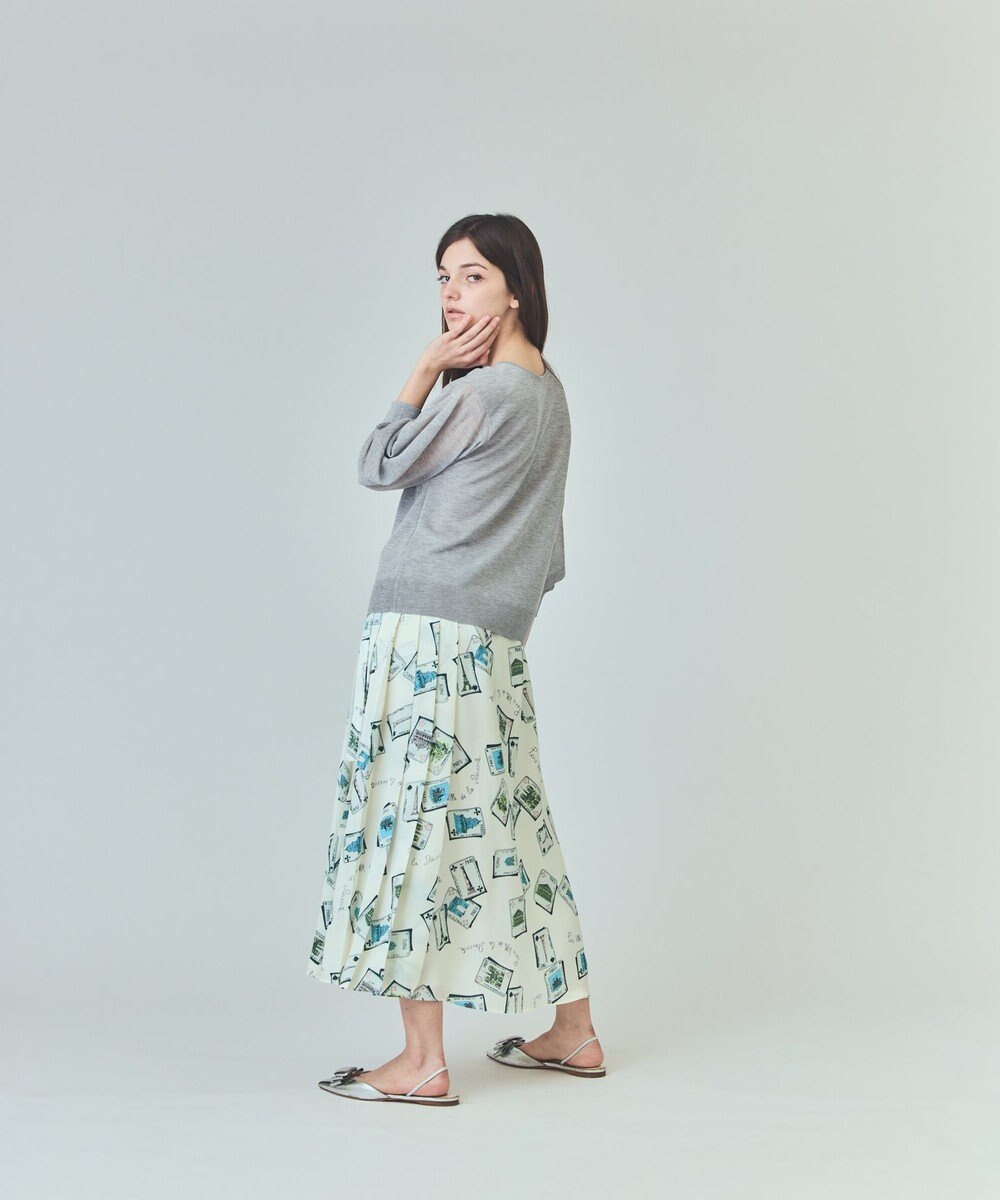 GRACE CONTINENTAL トランププリントラップスカート 