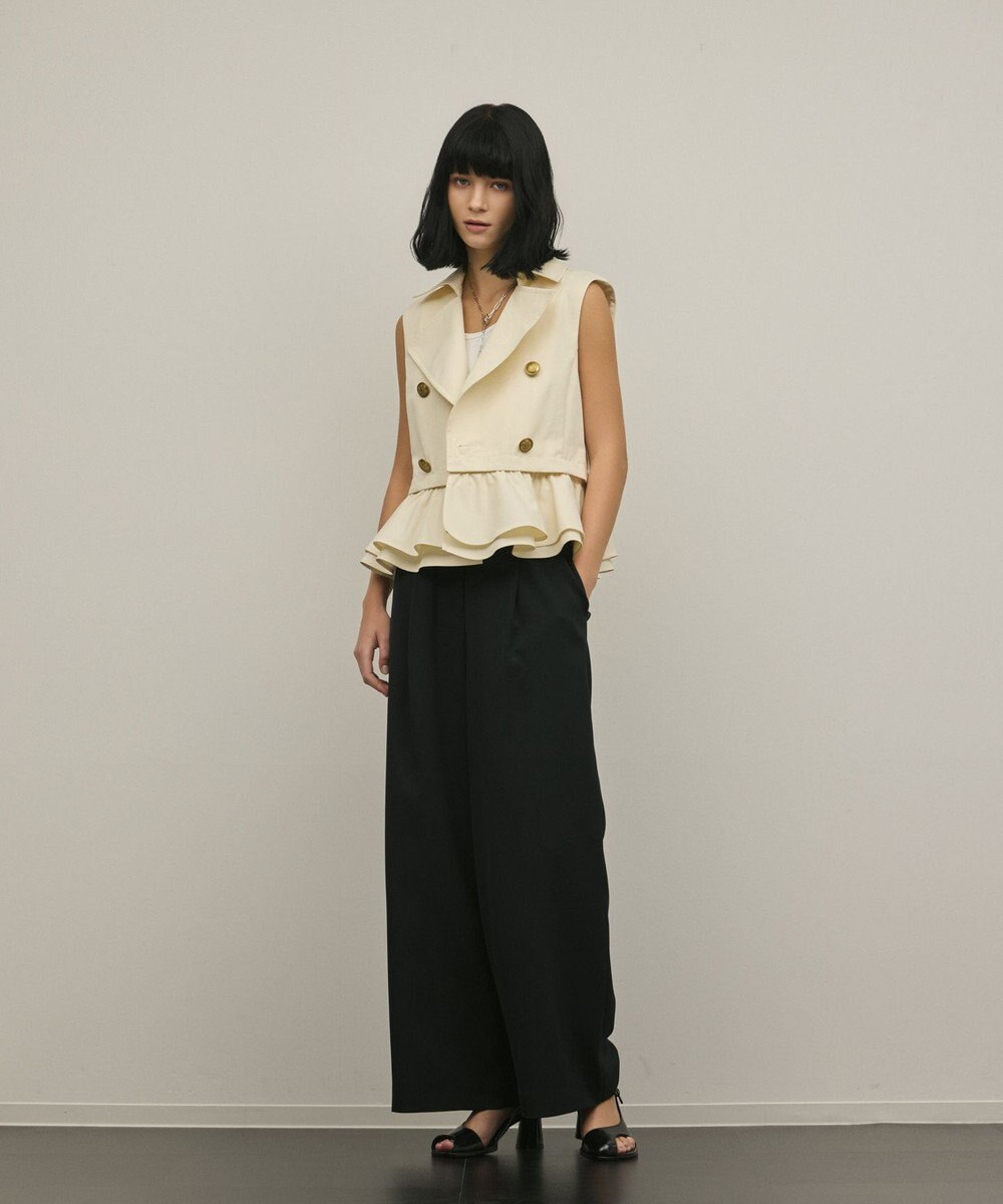 GRACE CONTINENTAL ペプラムトレンチベスト 