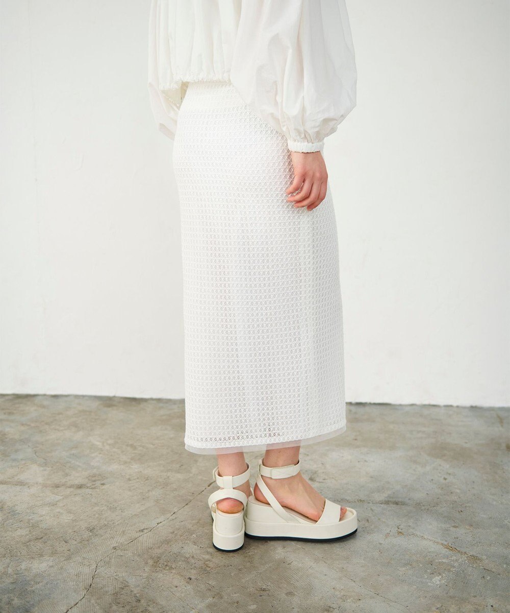 GRACE CONTINENTAL ラッセルメッシュスカート 