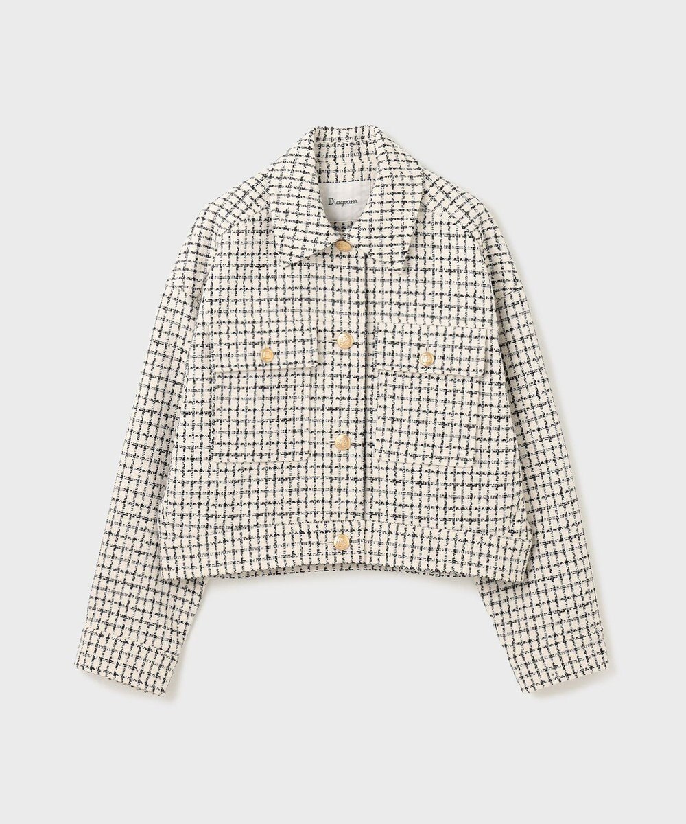 GRACE CONTINENTAL チェックツイードブルゾン 