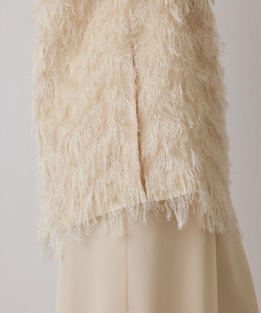 GRACE CONTINENTAL シアーフリンジノースリーブ