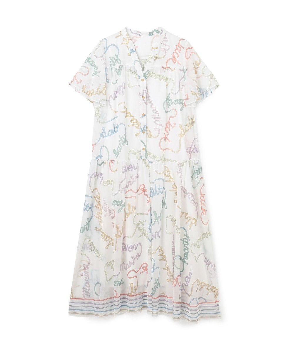 GRACE CONTINENTAL ロープロゴプリントワンピース 