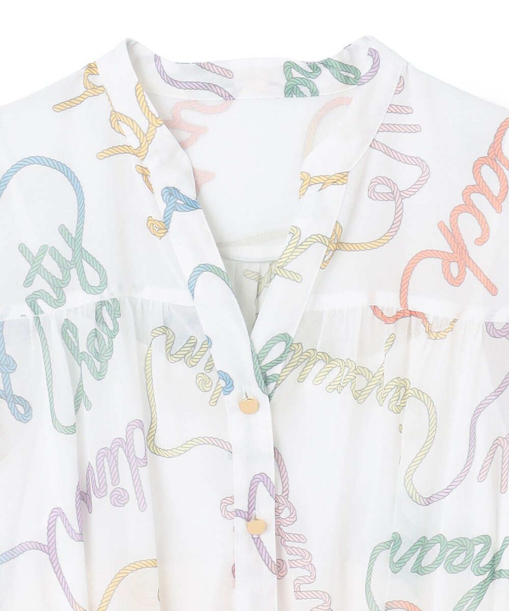 GRACE CONTINENTAL ロープロゴプリントワンピース 