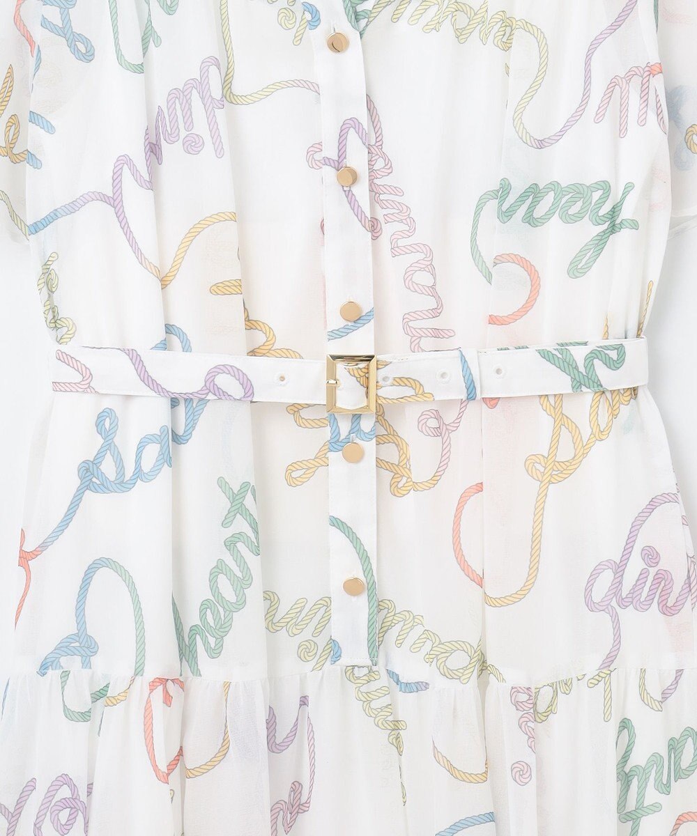 GRACE CONTINENTAL ロープロゴプリントワンピース 