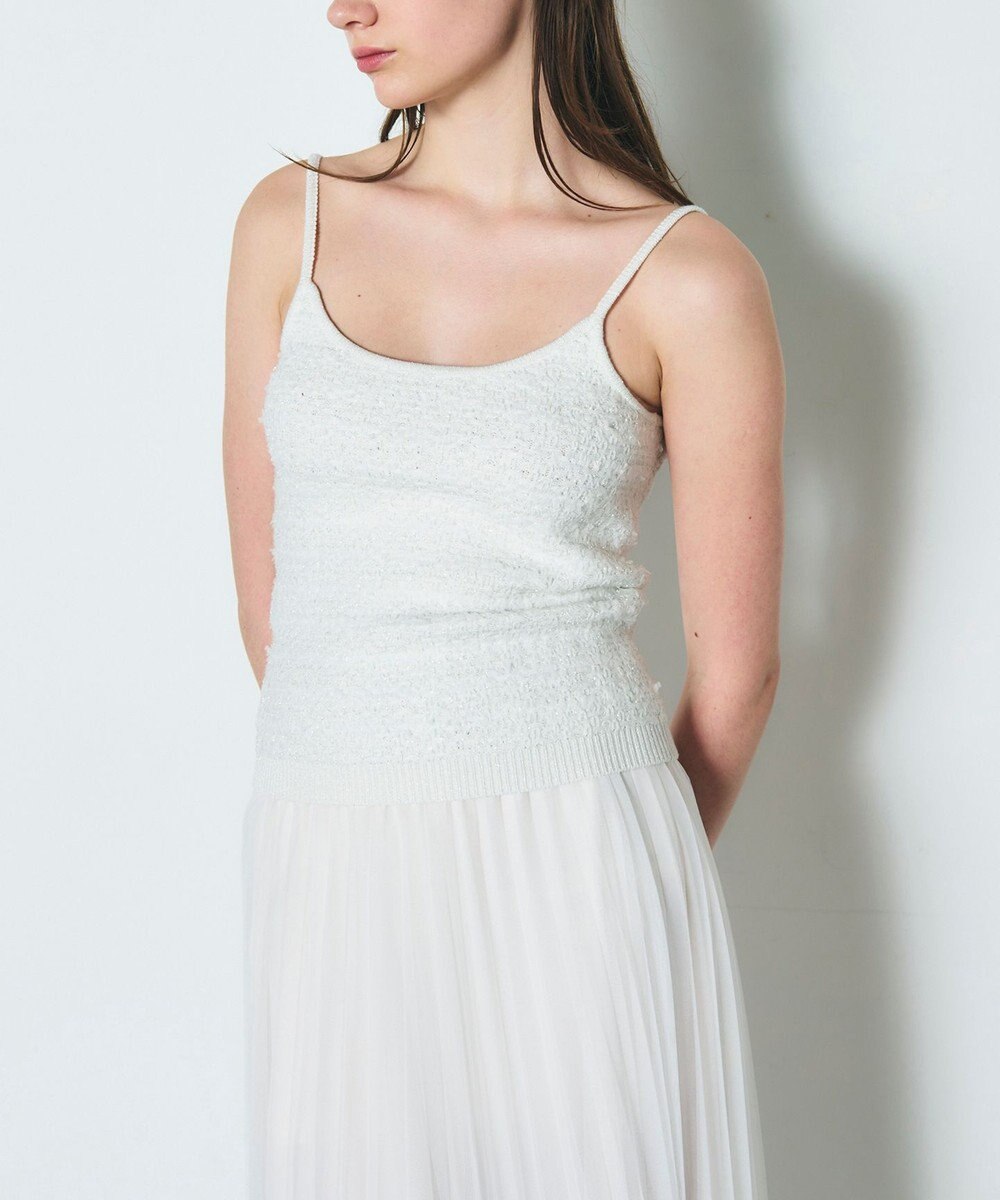 GRACE CONTINENTAL ラメツイードニットキャミ 