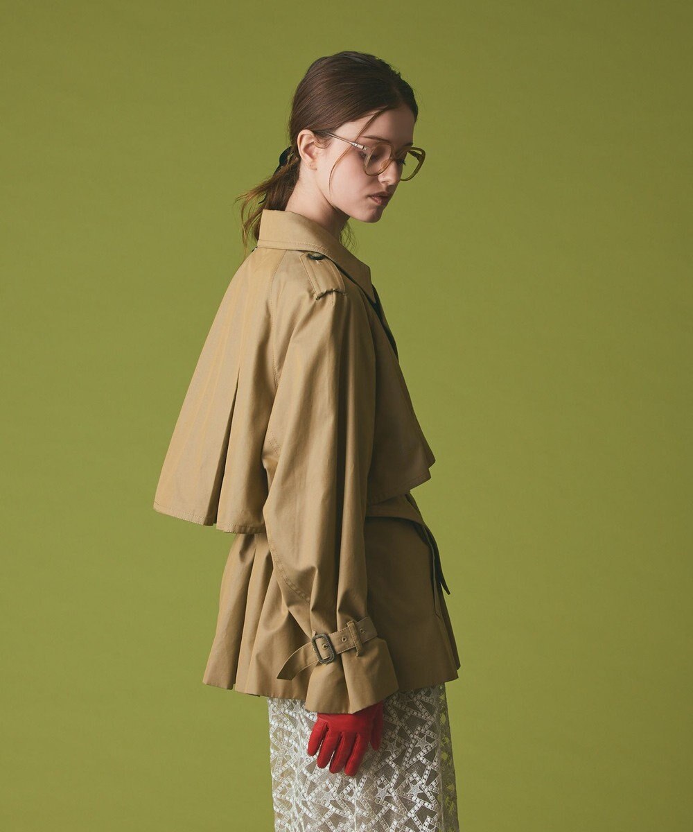 GRACE CONTINENTAL ケープショートトレンチコート 
