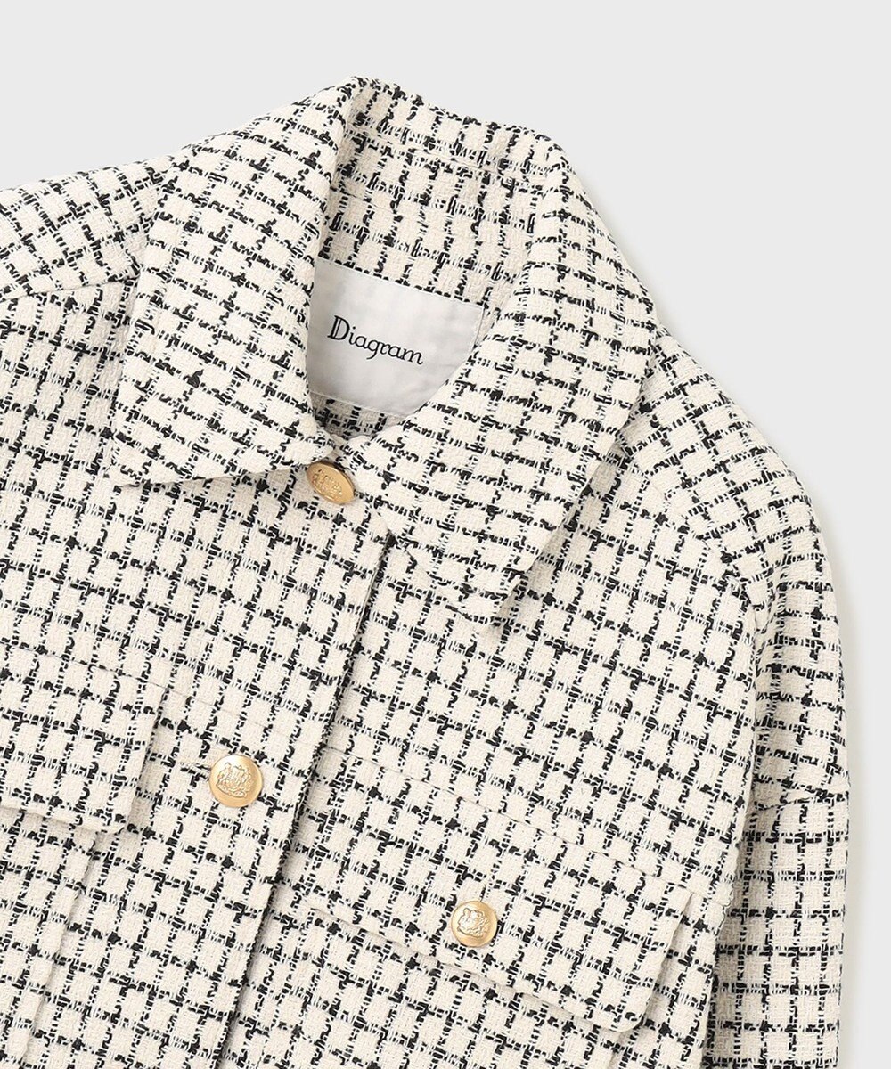 GRACE CONTINENTAL チェックツイードブルゾン 