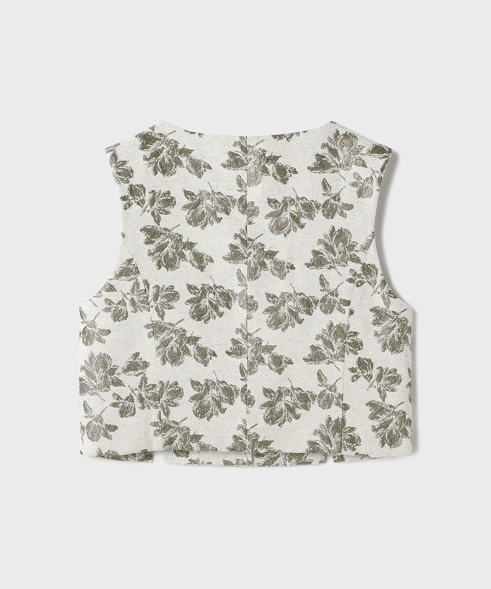 GRACE CONTINENTAL ラメフラワージャガードベスト 