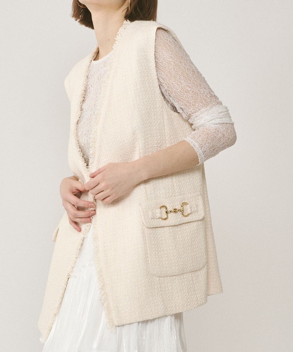 GRACE CONTINENTAL ルーズツイードジレジャケット