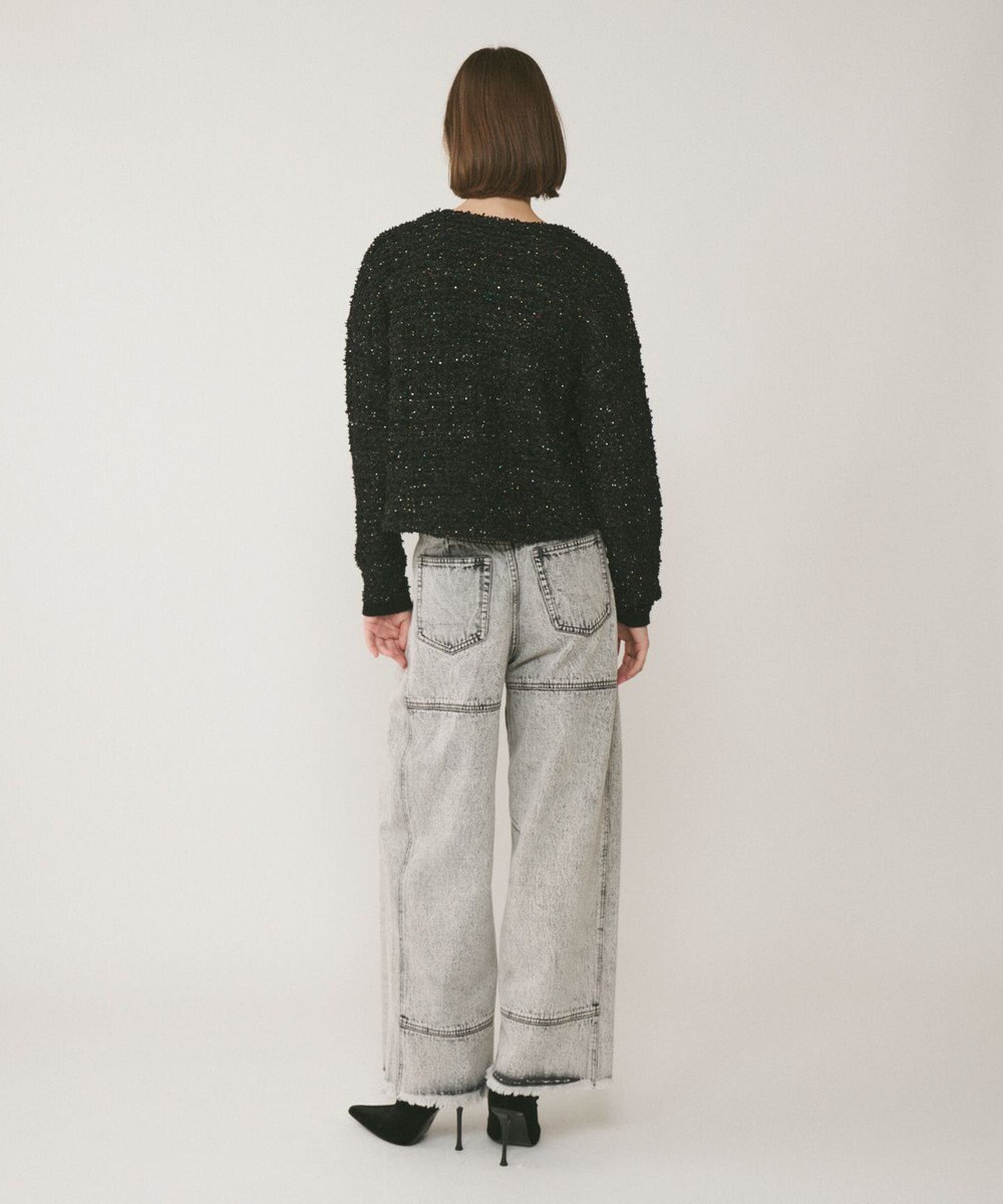 GRACE CONTINENTAL ツイードニットzipカーディガン