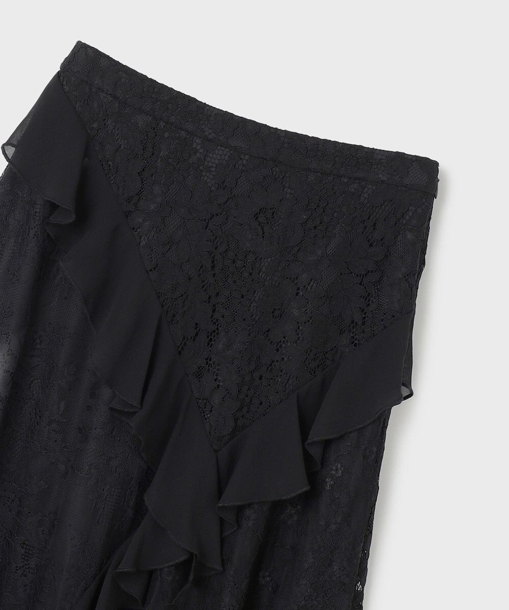 GRACE CONTINENTAL シフォントリミングレーススカート 