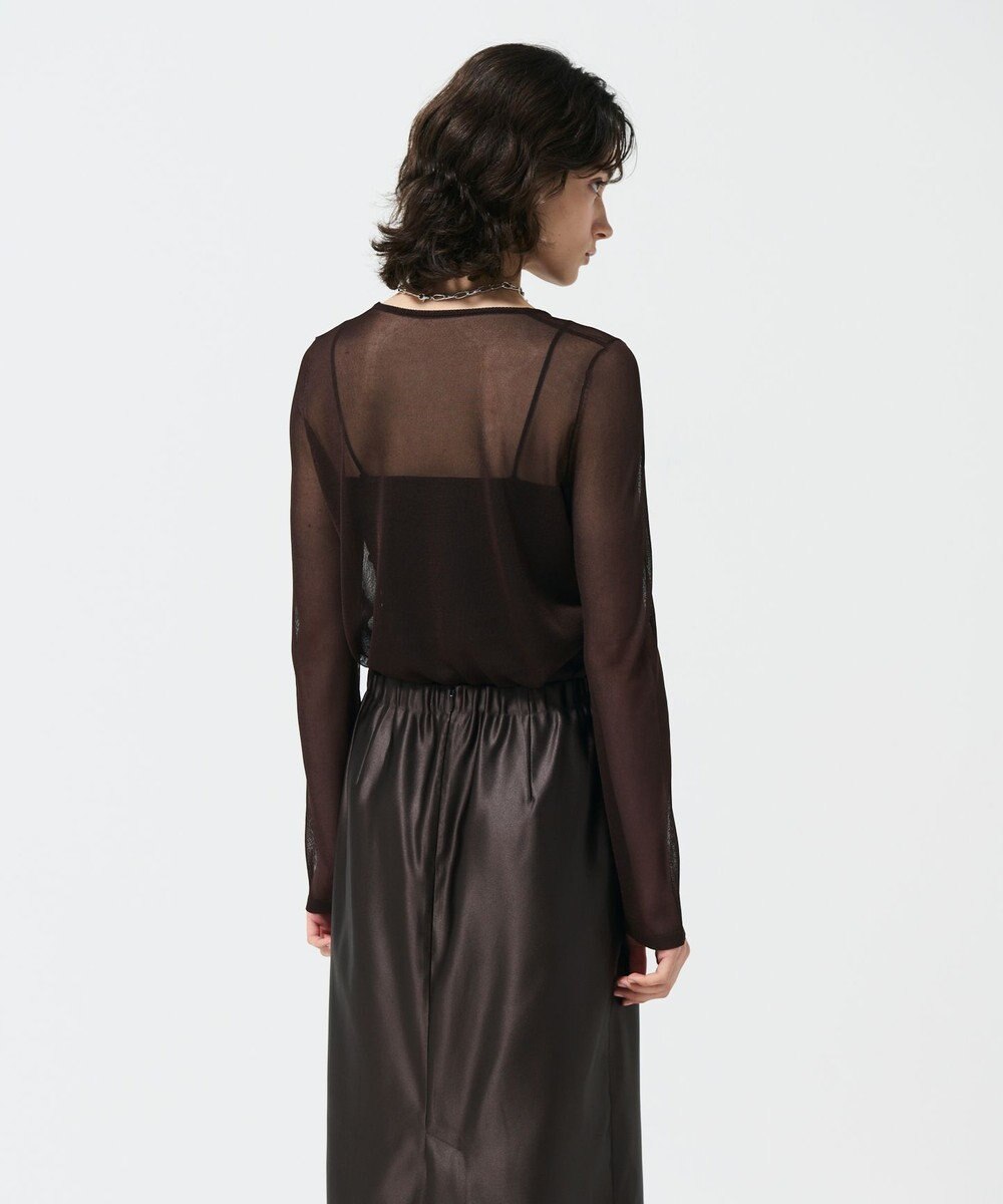 GRACE CONTINENTAL シアークルーニットトップ