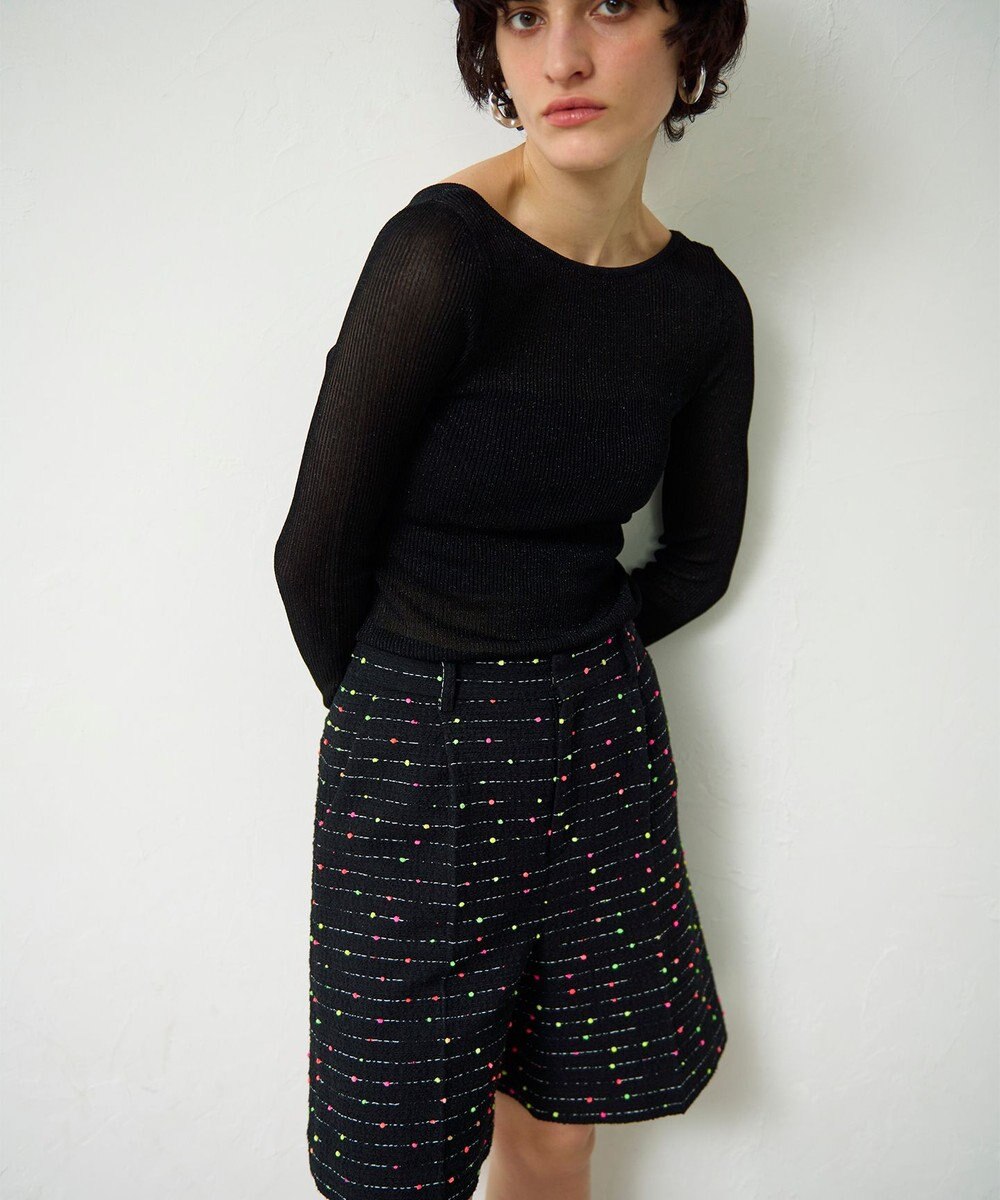 GRACE CONTINENTAL ネオンドットジャガードパンツ