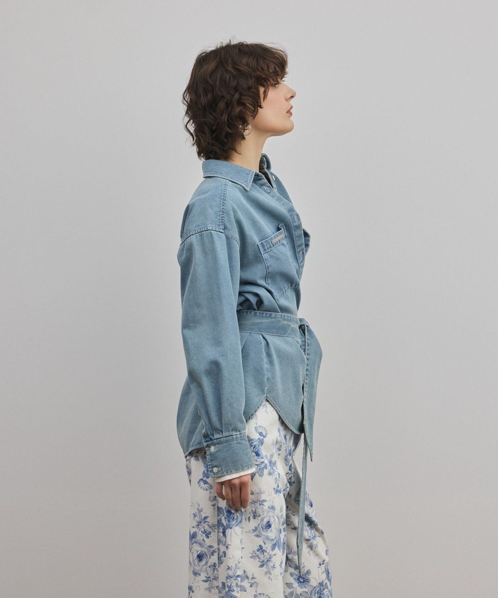 GRACE CONTINENTAL デニムボウタイシャツ 