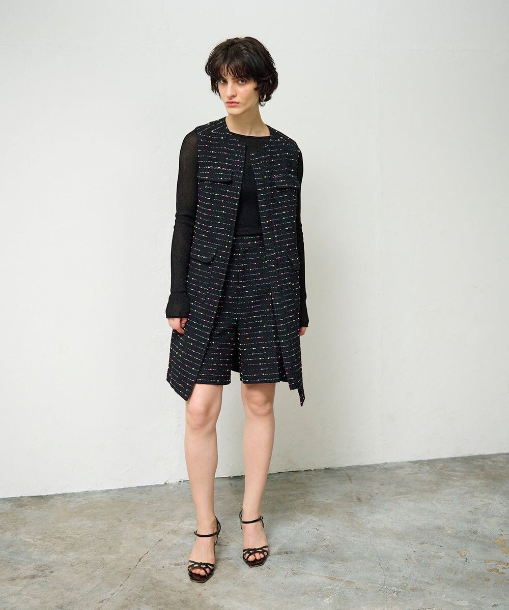 GRACE CONTINENTAL ネオンドットジャガードパンツ