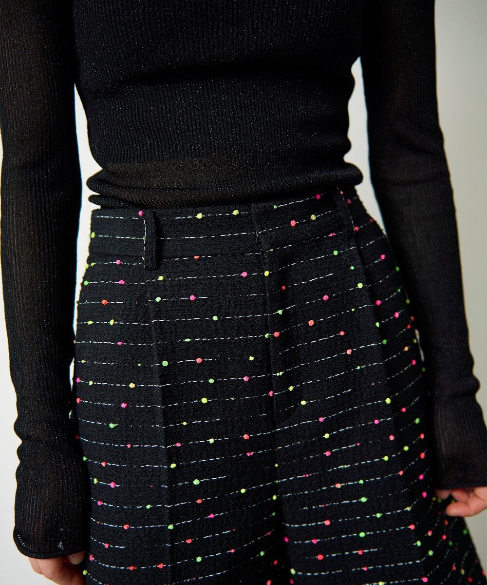 GRACE CONTINENTAL ネオンドットジャガードパンツ