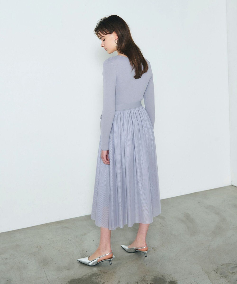 GRACE CONTINENTAL チュールコンビニットワンピース