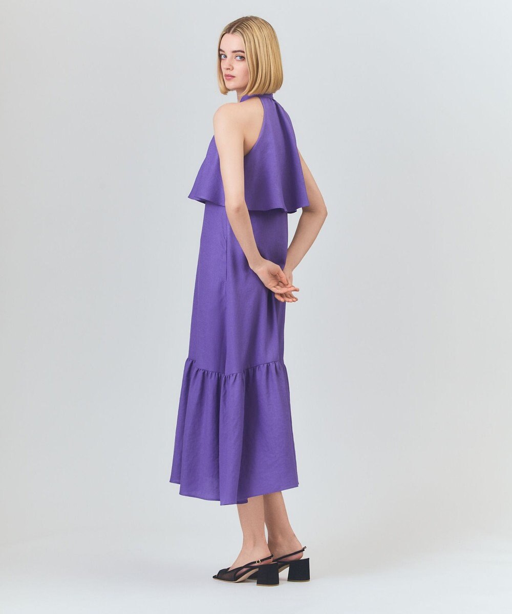 GRACE CONTINENTAL リネンライクホルタードレス 