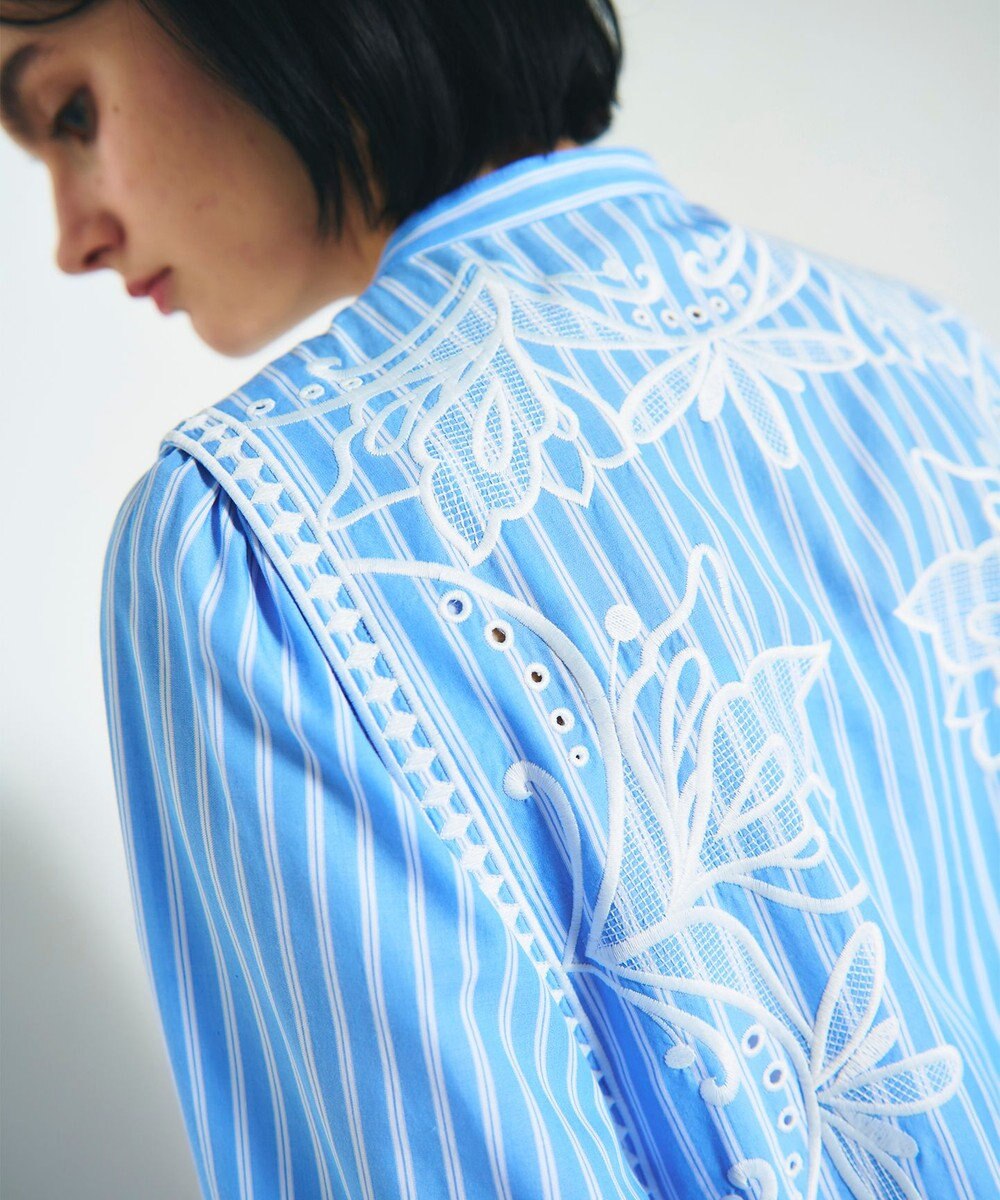 GRACE CONTINENTAL 刺繍シャツワンピース 