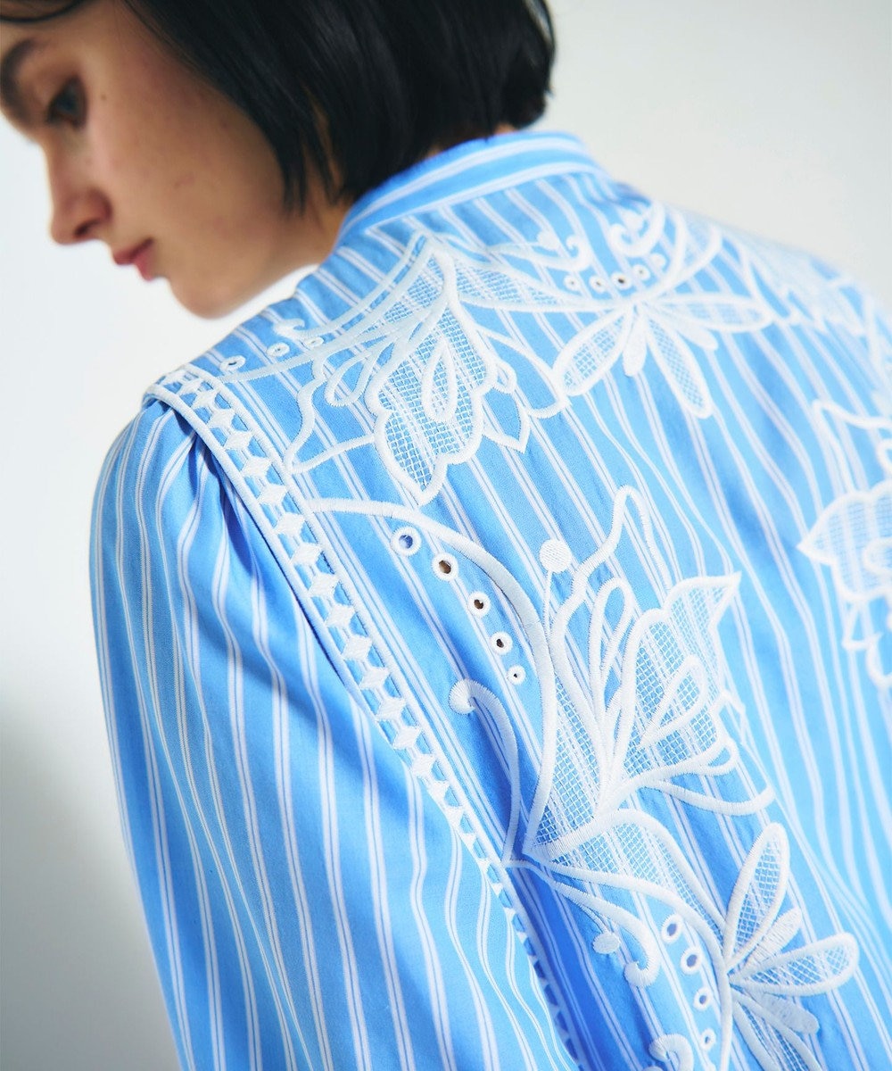 GRACE CONTINENTAL 刺繍シャツワンピース