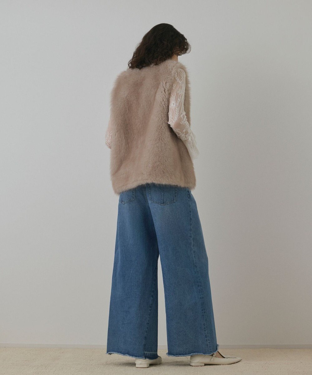 GRACE CONTINENTAL フェイクフォックスファ－ベスト 