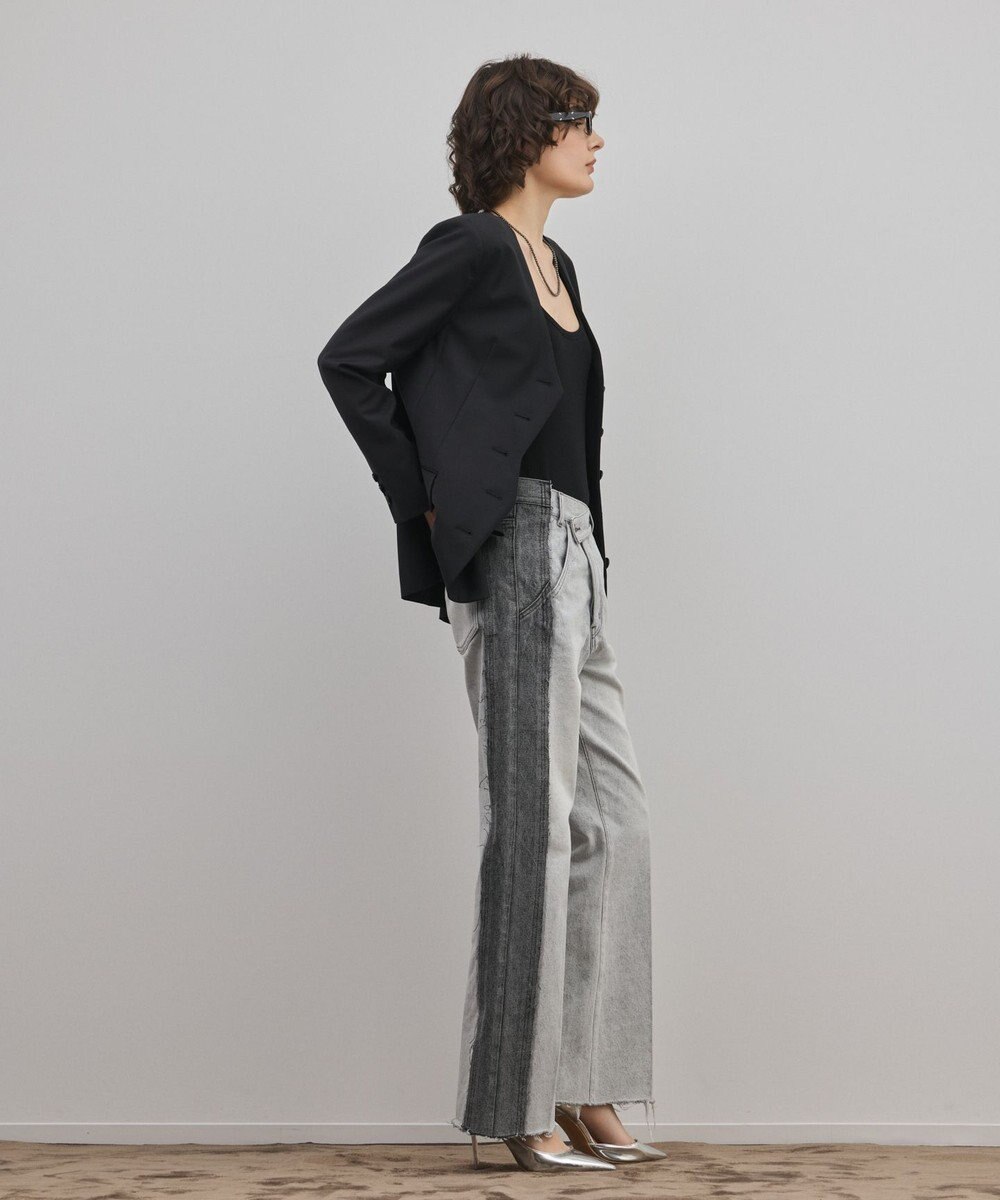 GRACE CONTINENTAL リメイクフレアデニムパンツ 