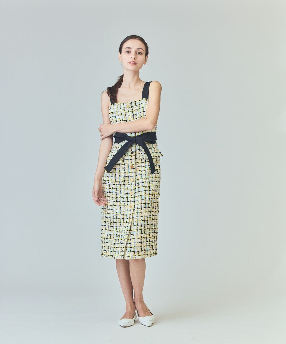 GRACE CONTINENTAL チュールヤーンツイードワンピース