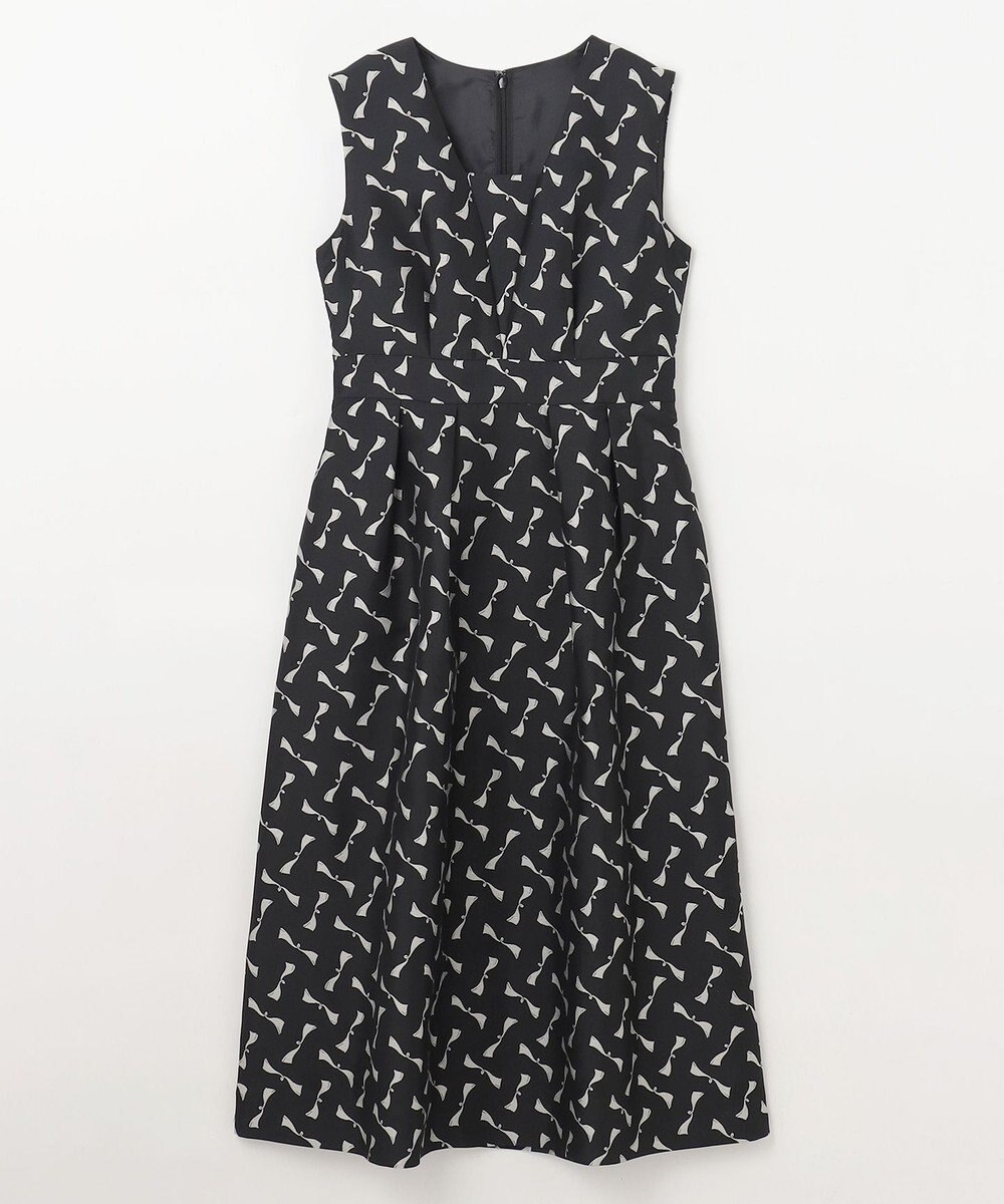 GRACE CONTINENTAL リボンジャガードワンピース