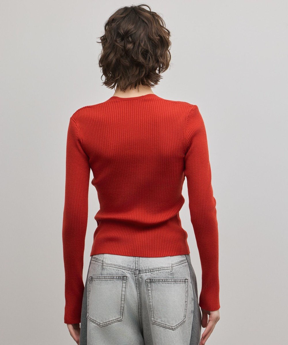 GRACE CONTINENTAL スクエアリブニットトップ 