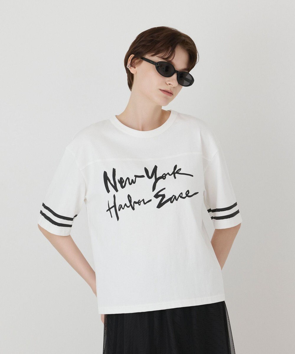 GRACE CONTINENTAL カレッジロゴプリントTシャツ 