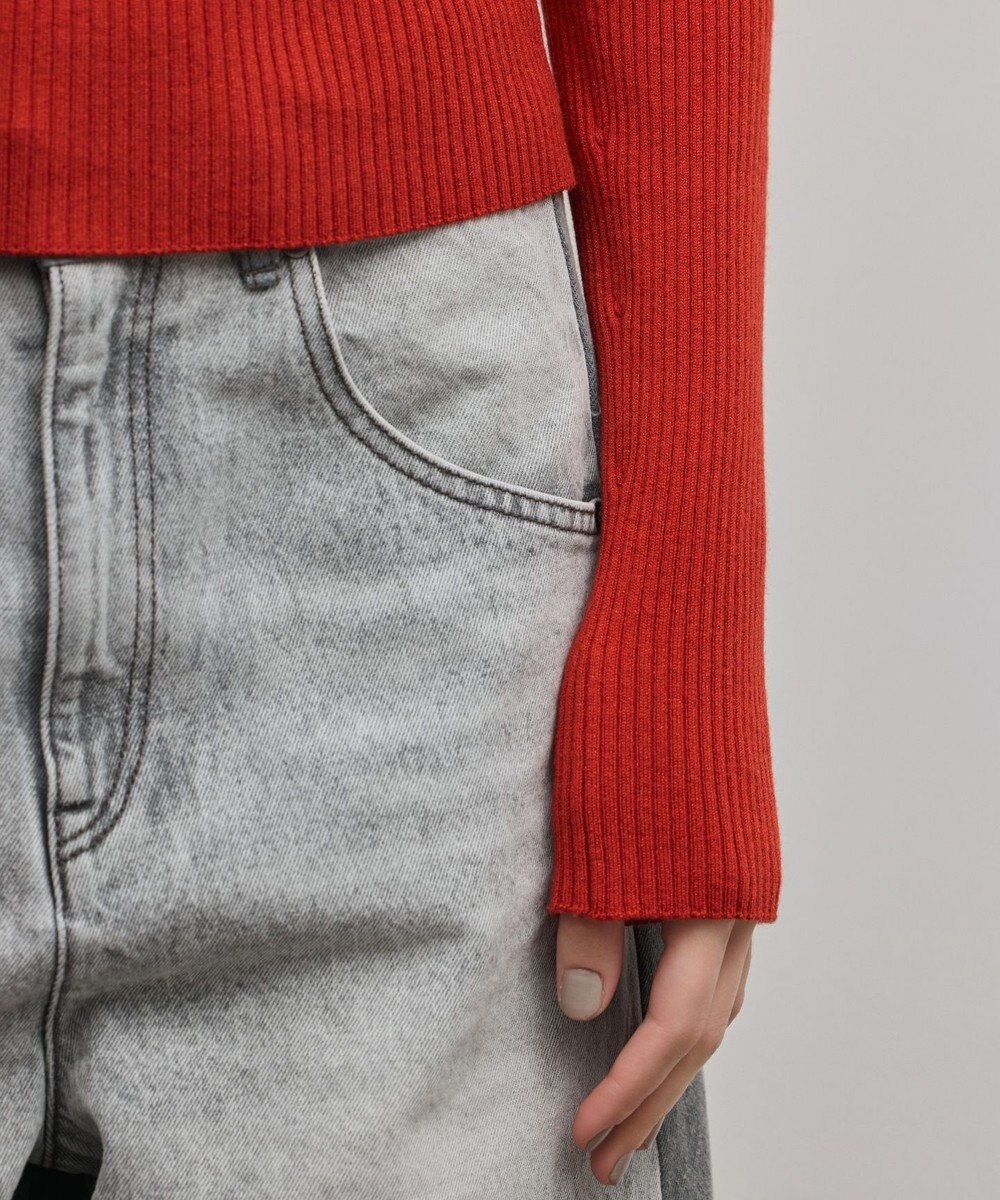 GRACE CONTINENTAL スクエアリブニットトップ 