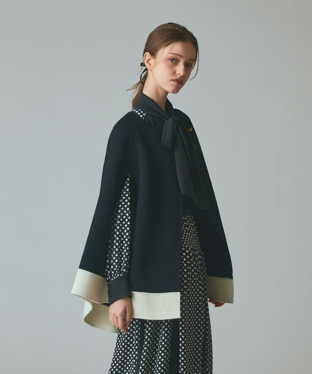 GRACE CONTINENTAL ストール付リバーケープ 