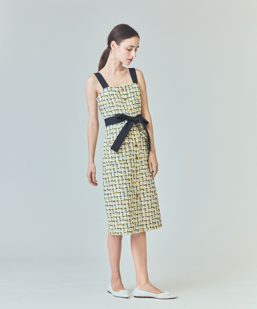 GRACE CONTINENTAL チュールヤーンツイードワンピース