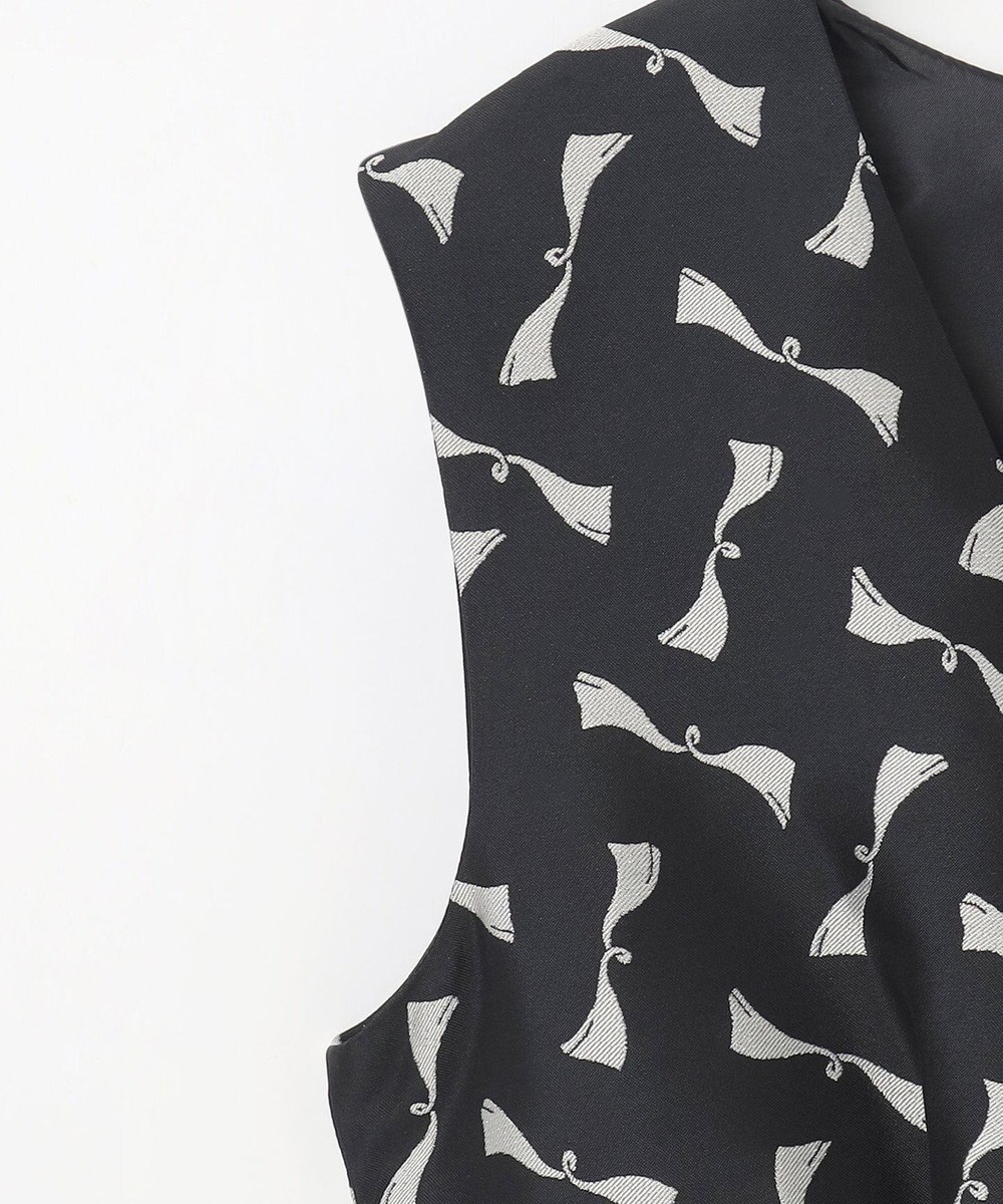 GRACE CONTINENTAL リボンジャガードワンピース 