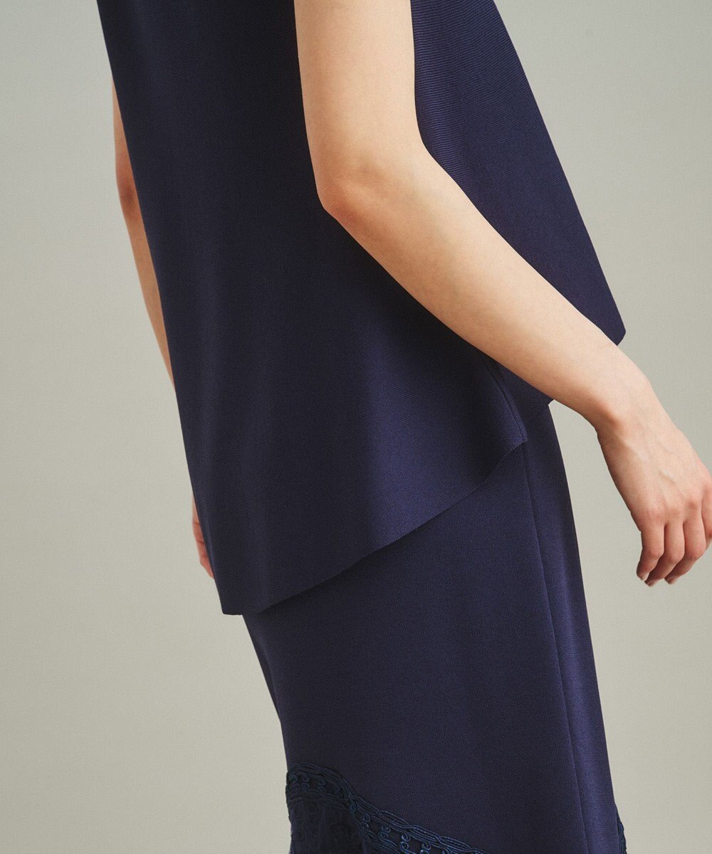 GRACE CONTINENTAL フラワーコードニットトップ 