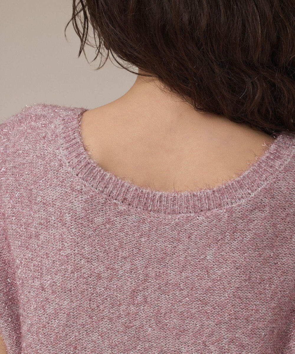 GRACE CONTINENTAL ショートフェザーニットトップ 