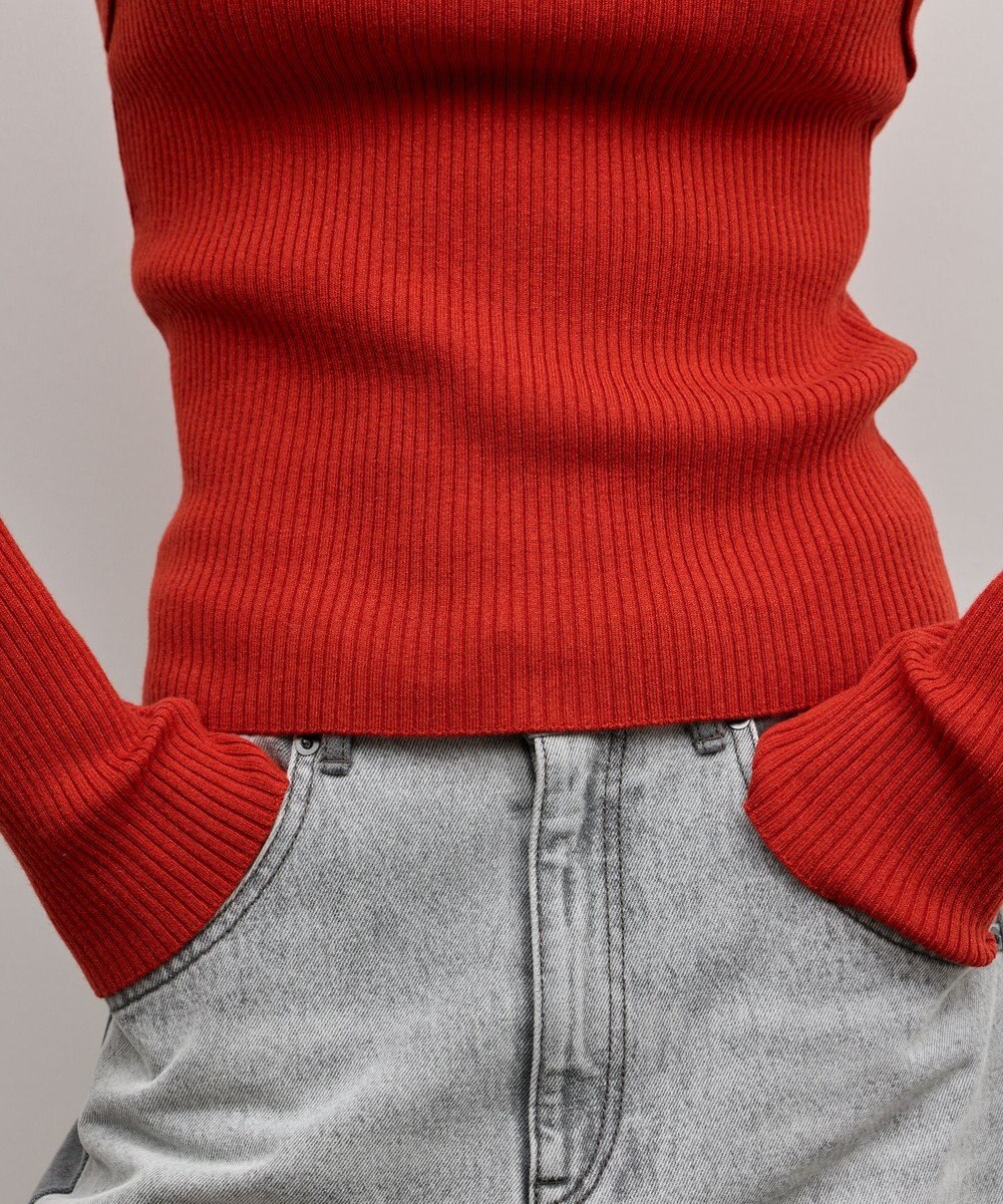 GRACE CONTINENTAL スクエアリブニットトップ 