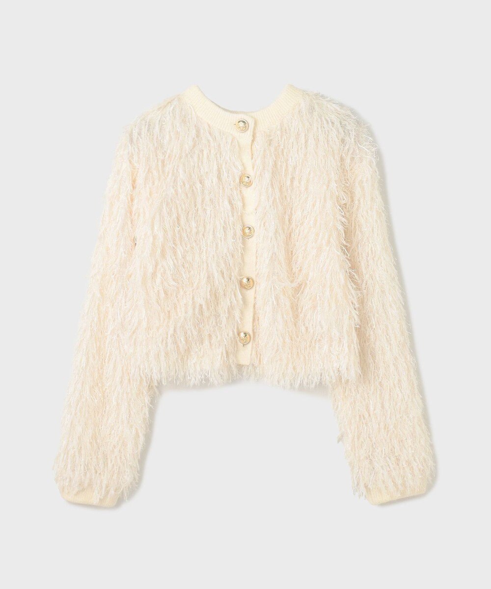 GRACE CONTINENTAL フリンジニットカーディガン 