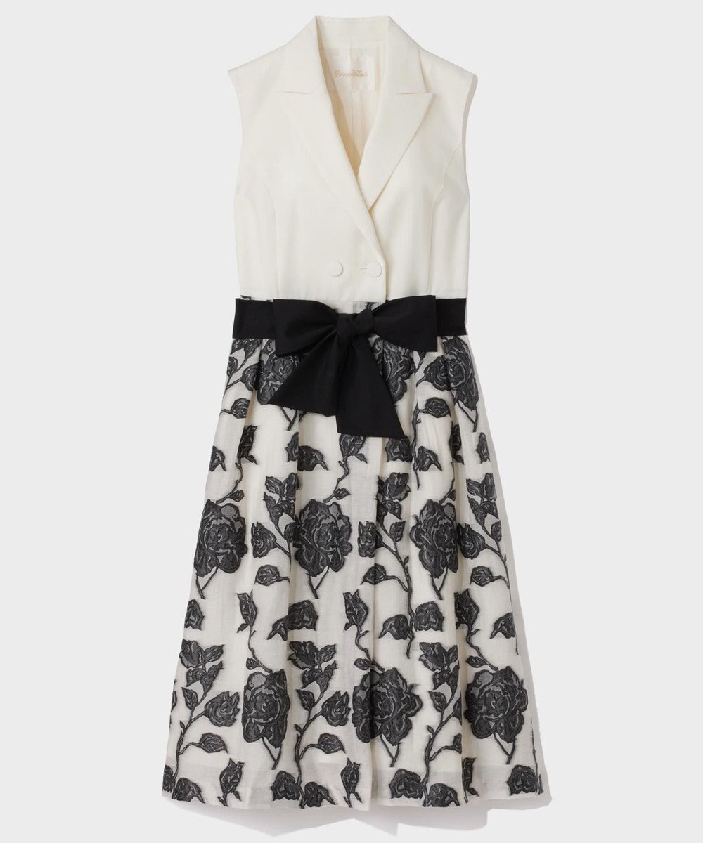 GRACE CONTINENTAL フラワージャガードテーラードレス
