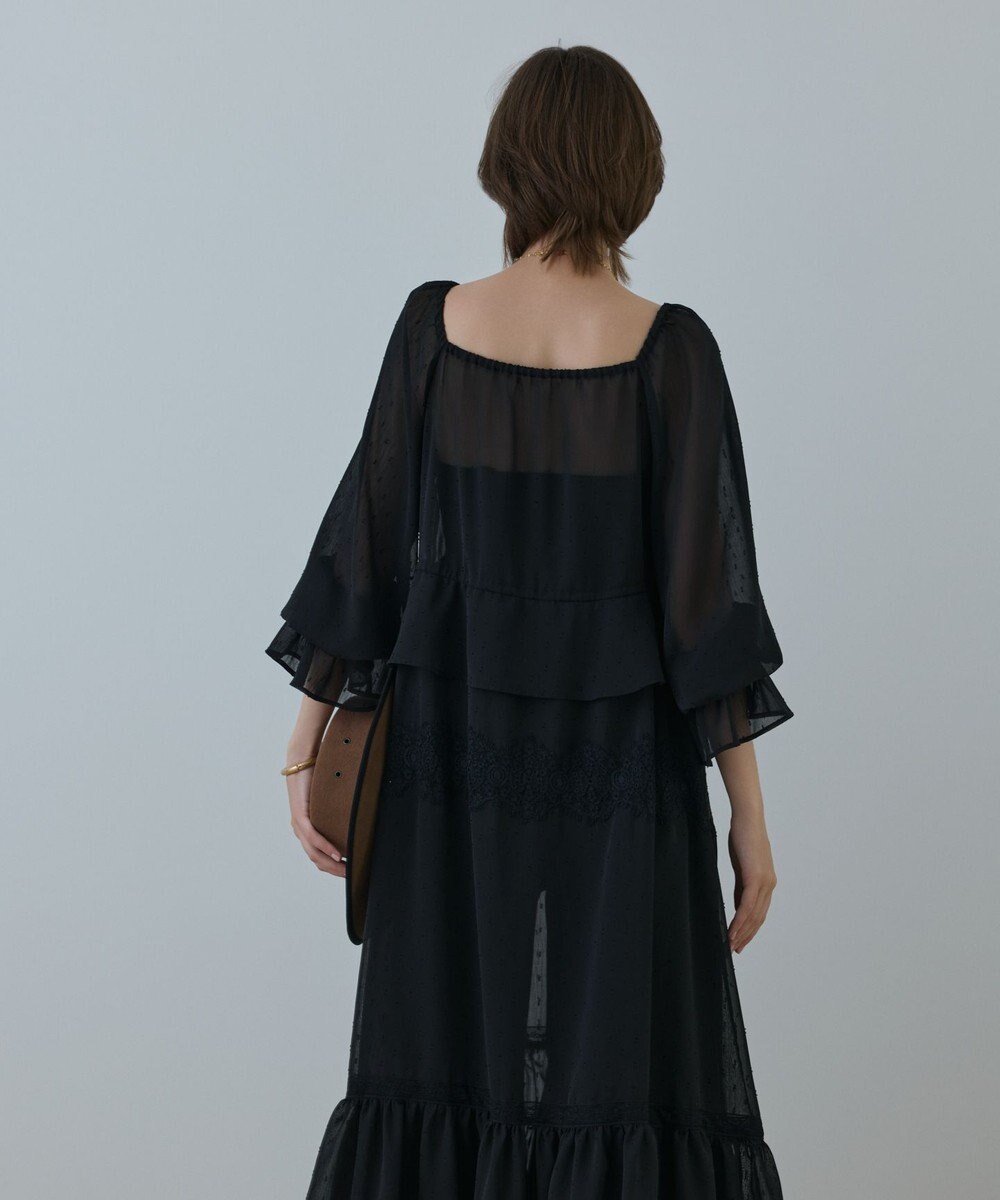 GRACE CONTINENTAL レースコンビカットジャガードワンピース 