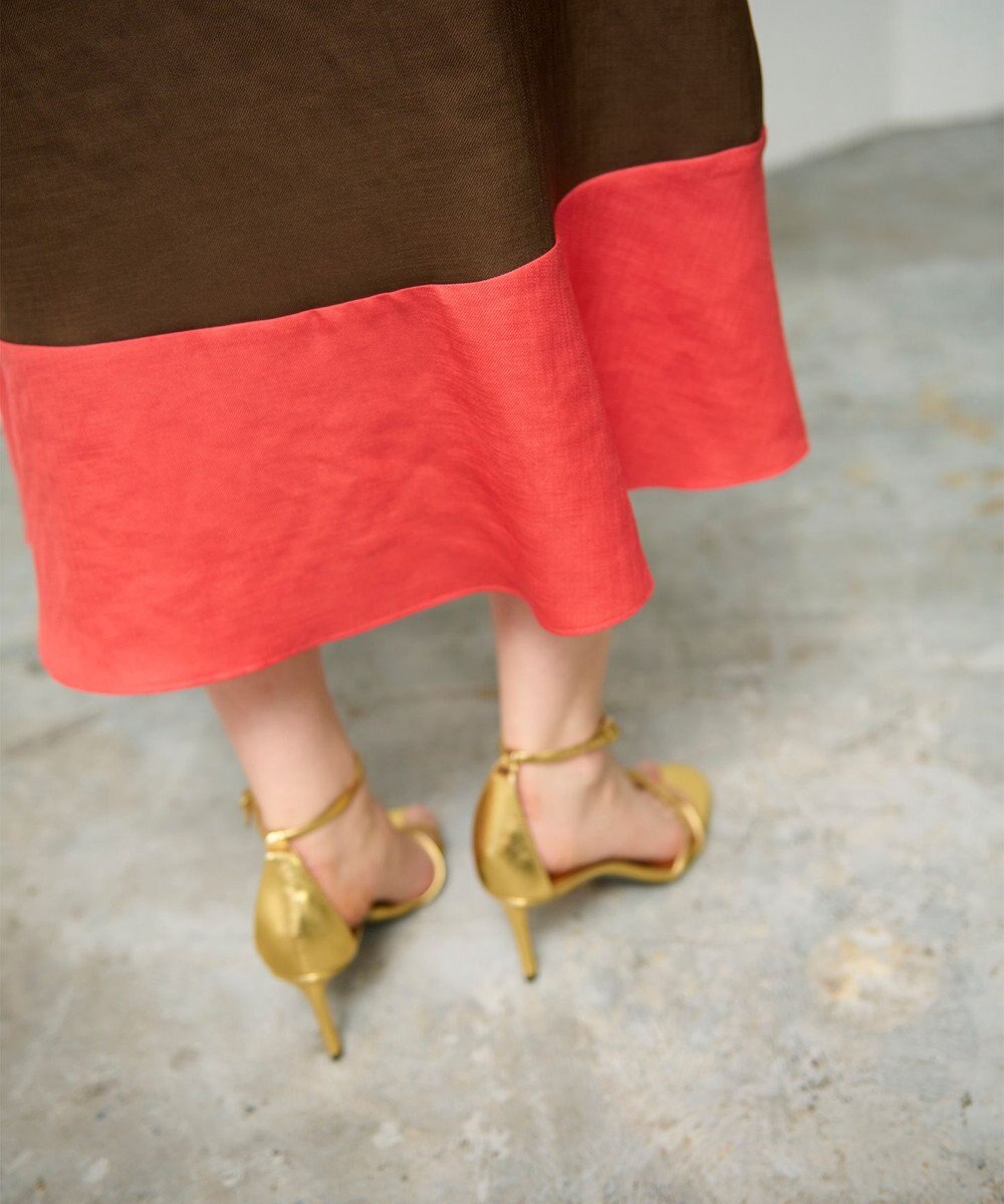 GRACE CONTINENTAL バイカラージップスカート 