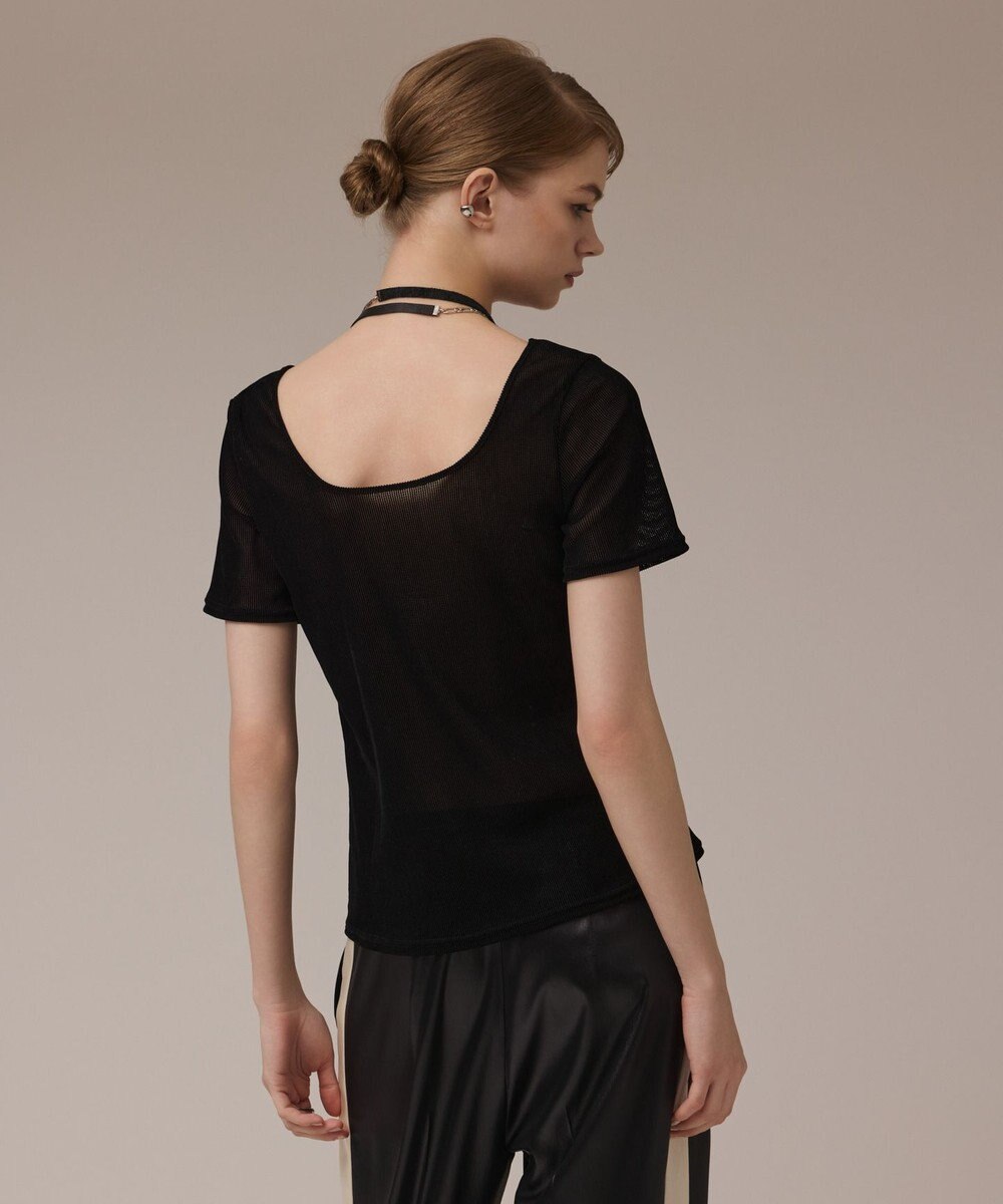 GRACE CONTINENTAL フロッキーチュールカットトップ 