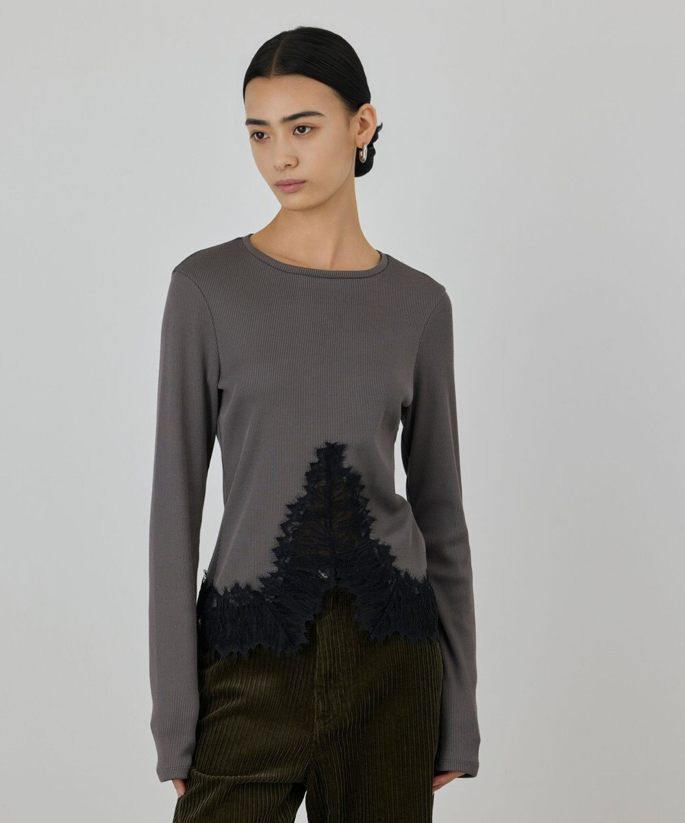 GRACE CONTINENTAL レースヘムカットトップ 