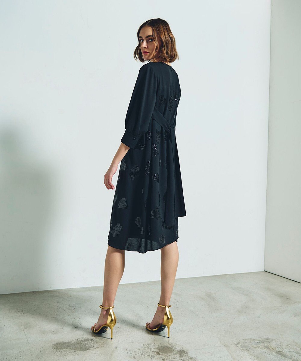 GRACE CONTINENTAL ハートスパンコールワンピース 