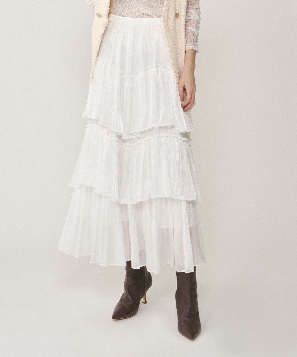 GRACE CONTINENTAL イレギュラーティアードスカート 